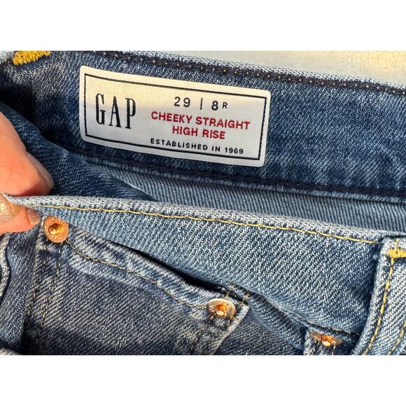 Gap Womens Cheeky Straight Jeans High Rise Button Fly 29 8 New with tags - Picture 9 of 13